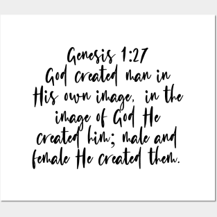 Genesis 1:27 Bible Verse Posters and Art